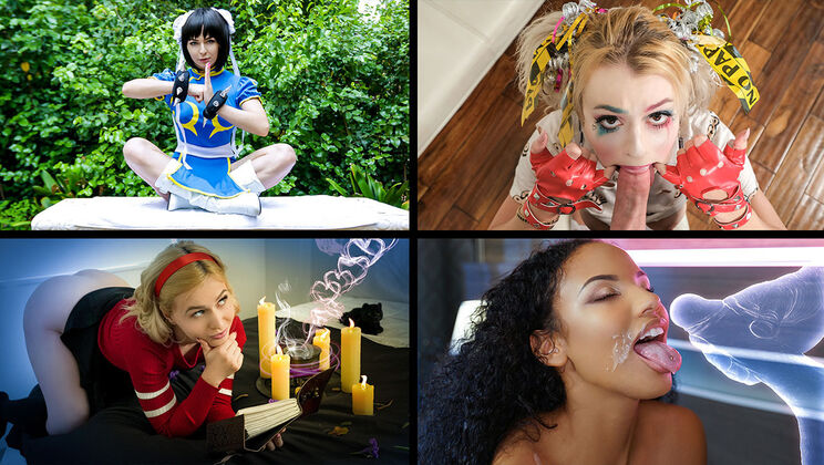 [TeamSkeetSelects] - Cum Filled Mouths on Halloween - Bella Rose - Alexa Nova - Nova Cane - Lily Lane