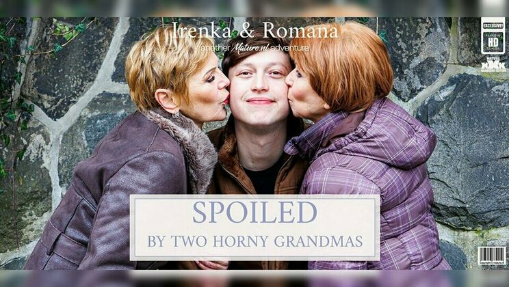 [Mature.nl] - Blonde and Redhead Grannies Share a Cock in Threesome