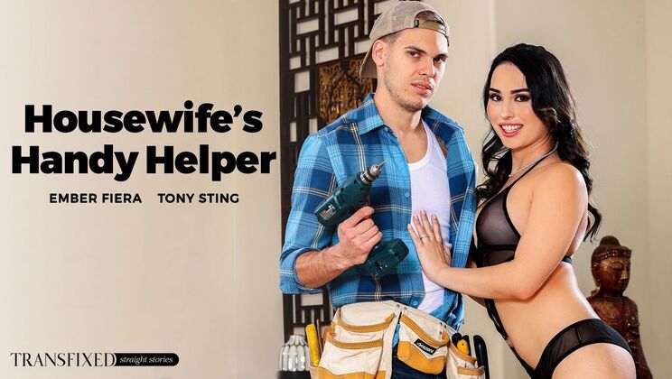 [Transfixed] - Doggystyle with Shemale in Lingerie - Tony Sting - Ember Fiera