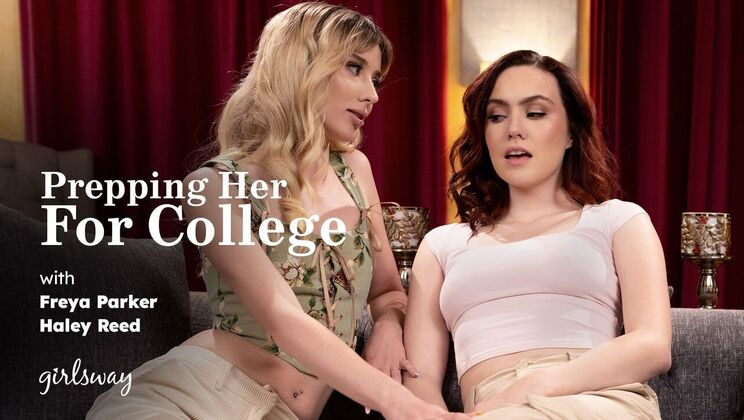 [Girlsway] - Lesbian College Pals: Haley and Freya Get Intimate - Haley Reed - Freya Parker