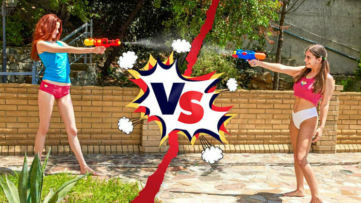 [ClubSweethearts] - Wet Pussy Contest – Angel vs Elise in Lesbian Action - Angel Rai - Elise Moon