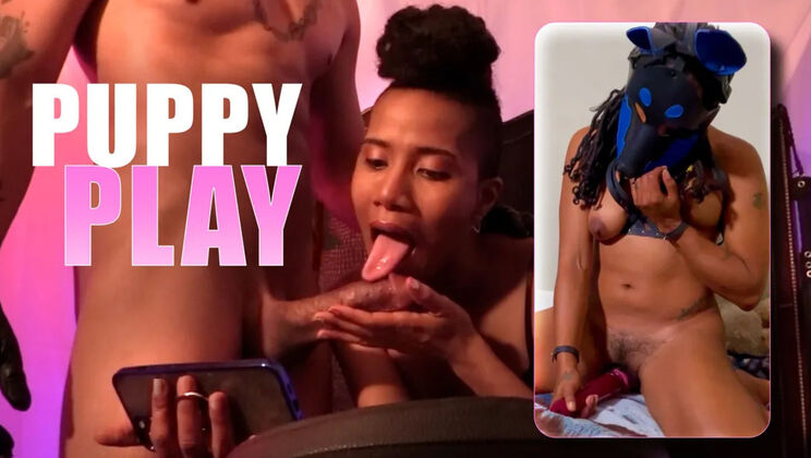 [KinkyBites] - Puppy Play Sex: Jet Setting Jasmine And King Noire - Jet Setting Jasmine - King Noire - Halo