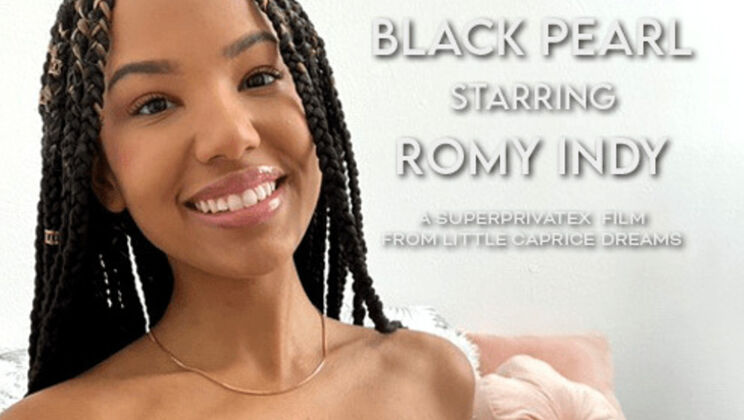 [SuperPrivateX] - Ebony Dutch Girl Romy Indy Masturbates - Small Tits & Dildo - Romy Indy