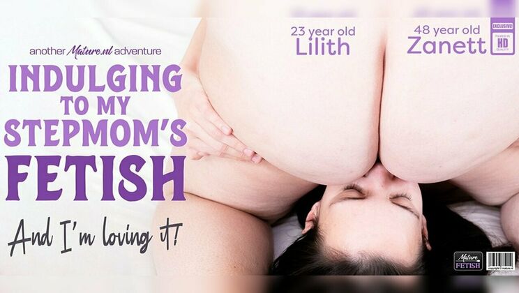 [Mature.nl] - Zanett's big natural tits bounce as she sits on stepdaughter's face