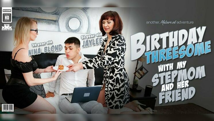 [Mature.nl] - Blonde babe Laura joins stepmom Jaylee for a hot threesome