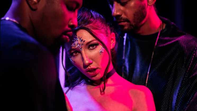 Threesome Madness - Hairy Maya Woulfe Gets Destroyed