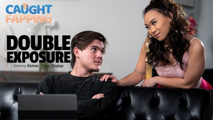 [CaughtFapping] - Double Exposure: Asian Babe Licks Pussy Before Deepthroat Blowjob - Kimmy Kimm - Tyler Cruise