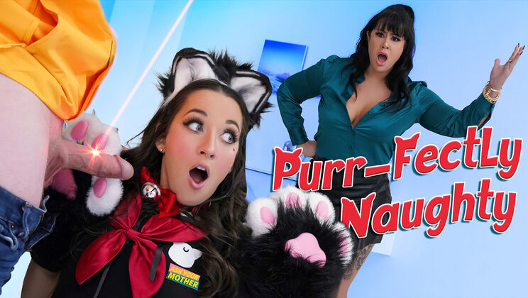 [AskYourMother] - Angry Stepmom and Neko Girl Double Blowjob for Stepson - Freya Von Doom - Jimmy Michaels - Misty Meaner