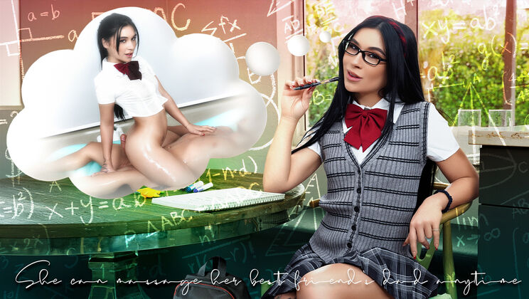 [TeenPies] - Belly Button Piercing Play During Steamy Rub - Nicky Rebel - Delilah Dagger