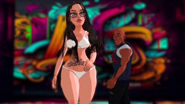 [AdultTimeAnimation] - Big Tits and Deepthroat Fun with Tattooed Black Girl Ep4