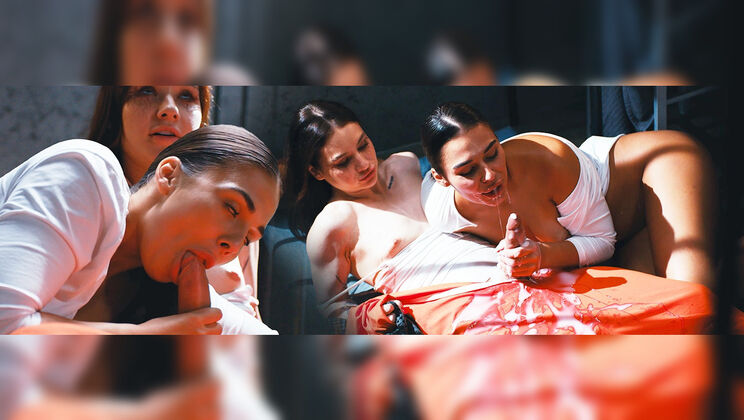 [FutanariXXX] - Prison Witch Brunette Petite Blowjob - Sam Bourne - Milan Cheek - Matty Mila