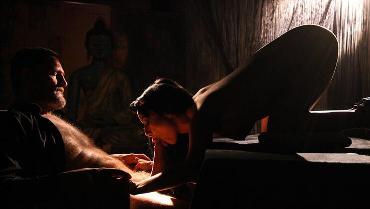 [SinfulXXX] - Cara Mella Gives Blowjob and Handjob to Big Cock - Yanick Shaft - Cara Mella