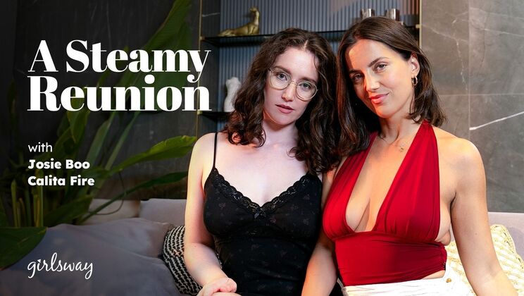 [Girlsway] - Calita Fire & Josie Boo: Brunette Lesbian Rimming and Face Sitting - Calita Fire - Josie Boo