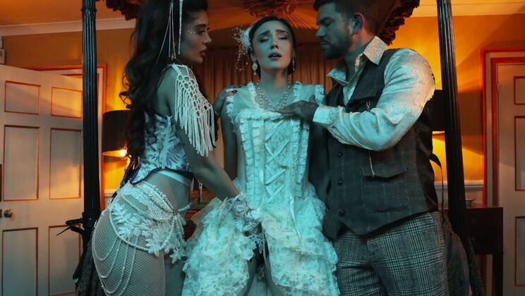 [DigitalPlayground] - Indoors Threesome Fuck: Doggystyle, Facial, Cum Swapping - Juan Lucho - Marina Maya - Catherine Knight