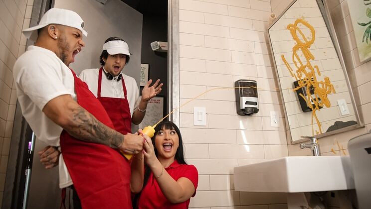 [RKPrime] - Big Cock POV Cumshot at Pizza Shop - Mike Ox - Aleksa Mink