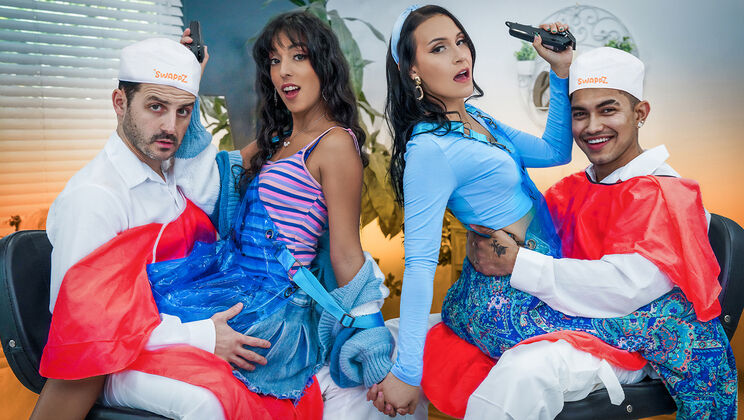 [SwappzSingles] - Spanking and Dick Play: A Latina's Delight - Claire Black - Jade Greene - Tony Marzo - Arin Jones