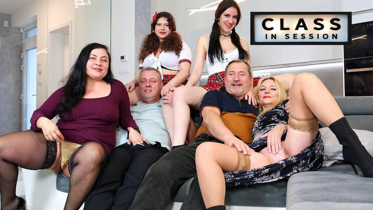 [GrandparentsX] - Grandpa Fucks Young Students in Group Sex Orgy Part 1 - Lucas Knight - Mya Evans - Martin Bobes - Christina Santes - Melani Mendes - Rosie Smile