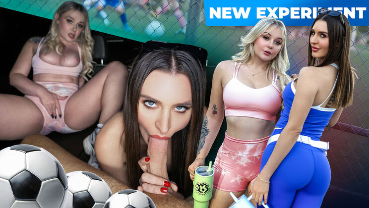 [ReptyleLabs] - Wild Double Blowjob from Soccer Moms with Big Tits - Ella Reese - Joshua Lewis - Lucky Kay Love