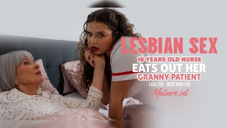 Nurse Rose Kisses and Licks Granny Patient Lisa