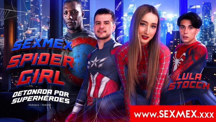Superheroes Take on Spider Girl Lula in a Hot Threesome