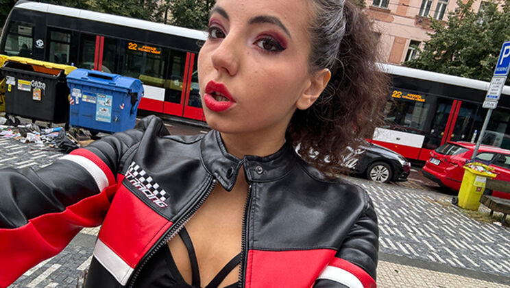 Czech Mini Mitzi Public Femdom With George Uhl