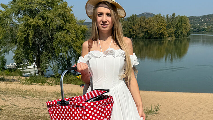 Stunning Czech Blonde Adriana Sweet Takes Big Dick Outdoors