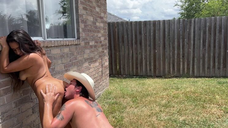 Alexa & Zach Backyard Rodeo: Tattoo, Short Hair, and Outdoor Fun