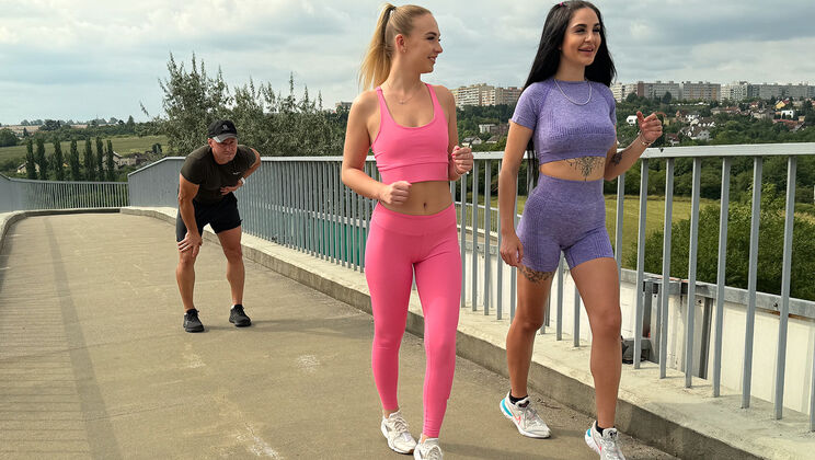 Czech Babe Jenny Wild in Public Threesome