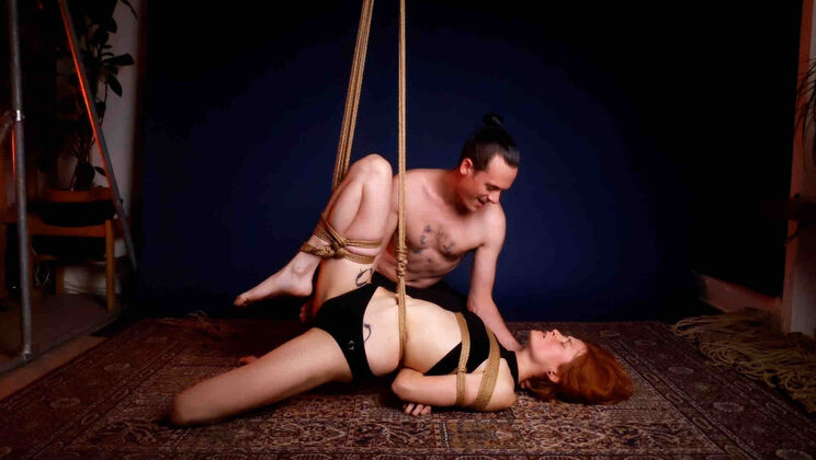 Neen & CNR Tied in Shibari Scene